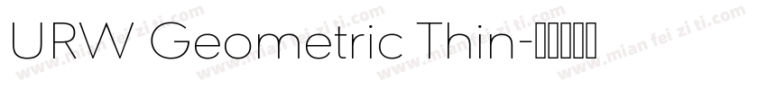 URW Geometric Thin字体转换